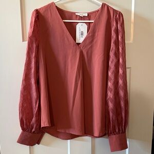 NWT Mine V-Neck Flowy Blouse
